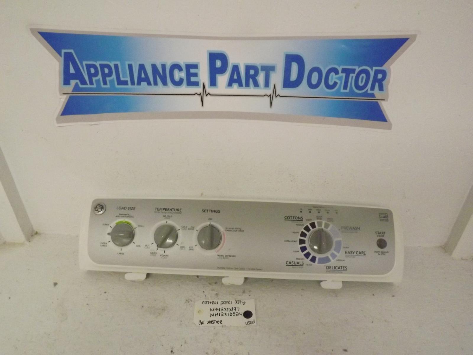 GE Washer WH42X10897 WH12X10524 Control Panel Assembly Used GE Washer WH42X10897 WH12X10524 Control Panel Assembly Used